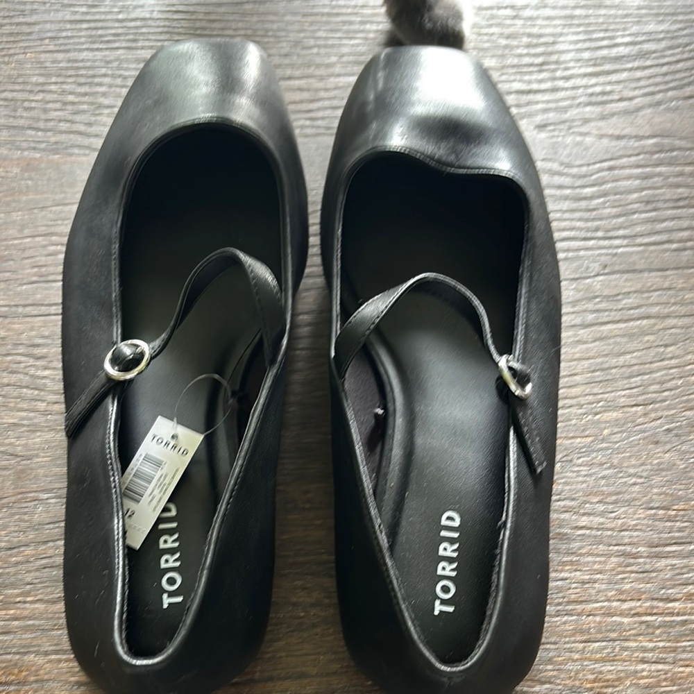 Torrid Black Loafers with Strap Detail